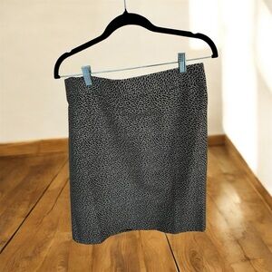 LOFT Brown and Cream Patterned skirt